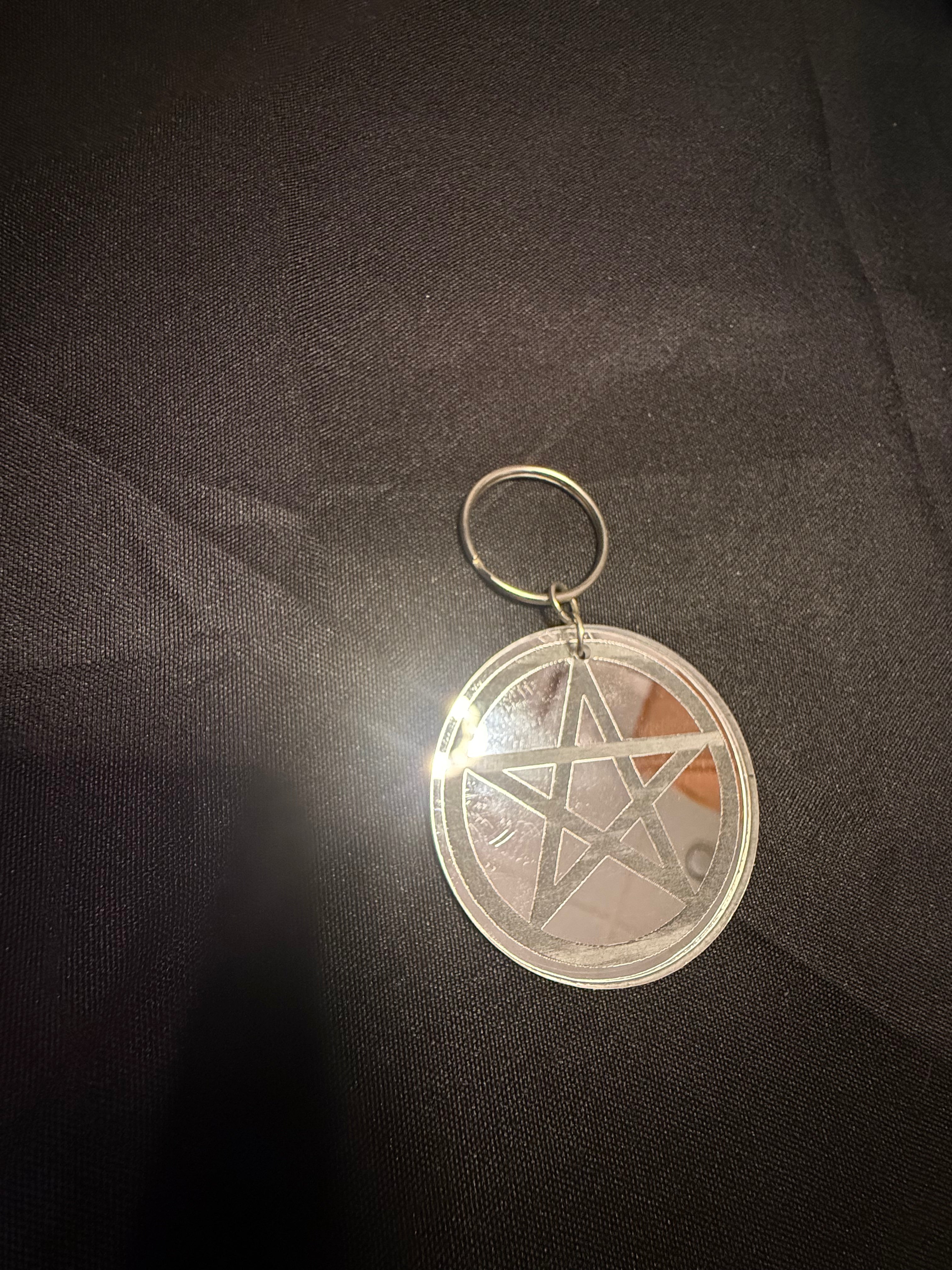 Small pentagram keychain
