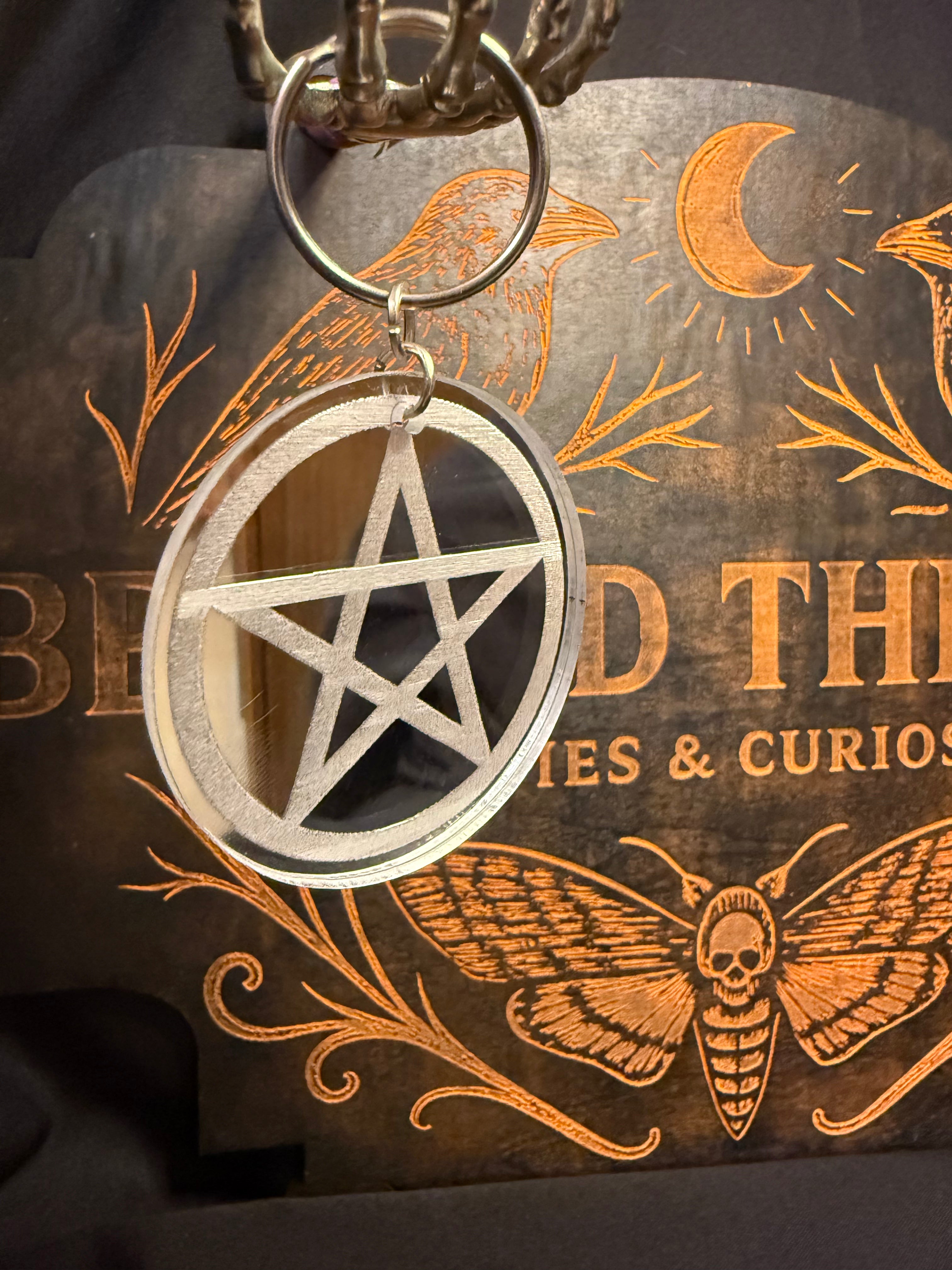 Small pentagram keychain