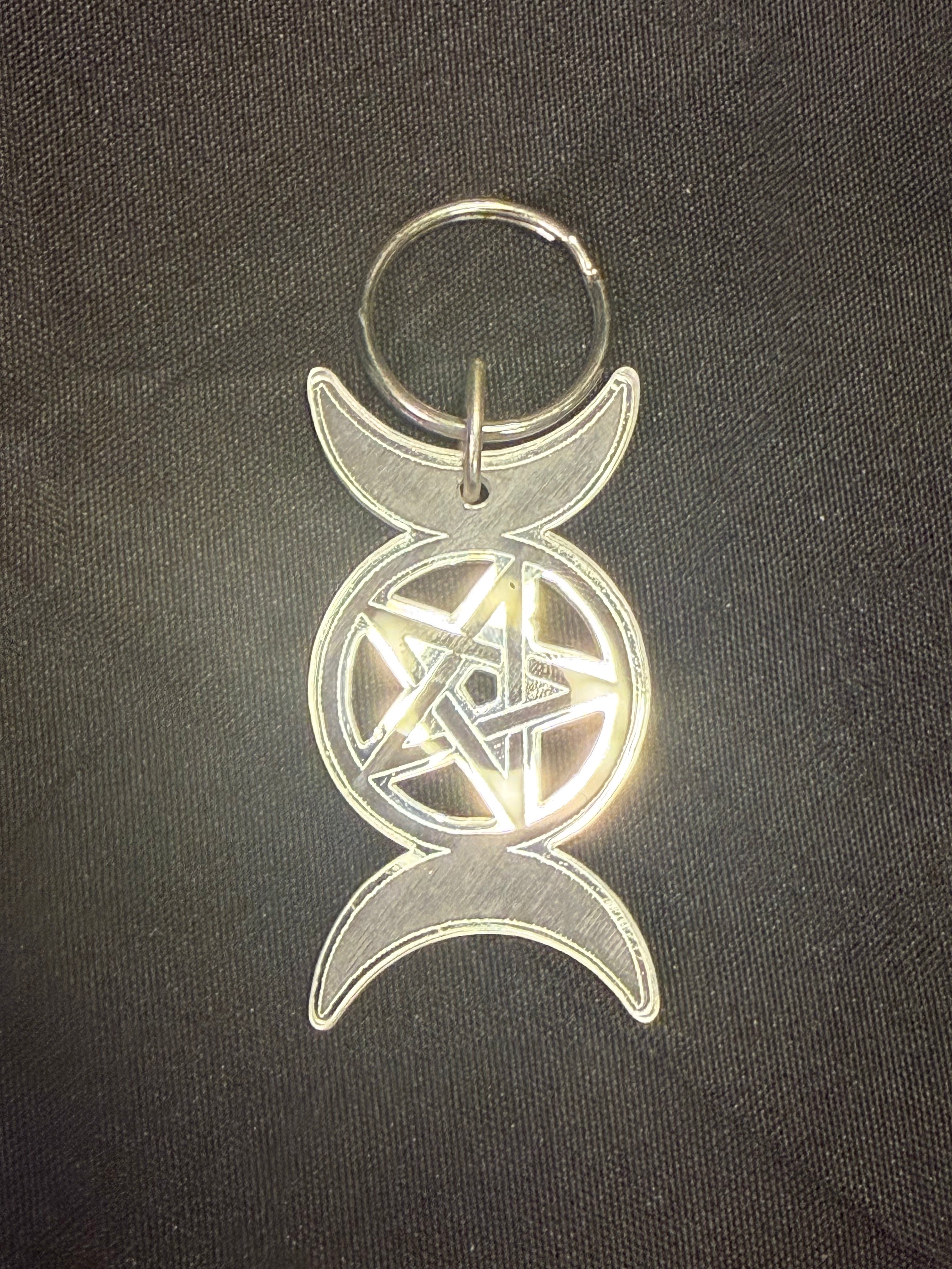 Triple moon keychain