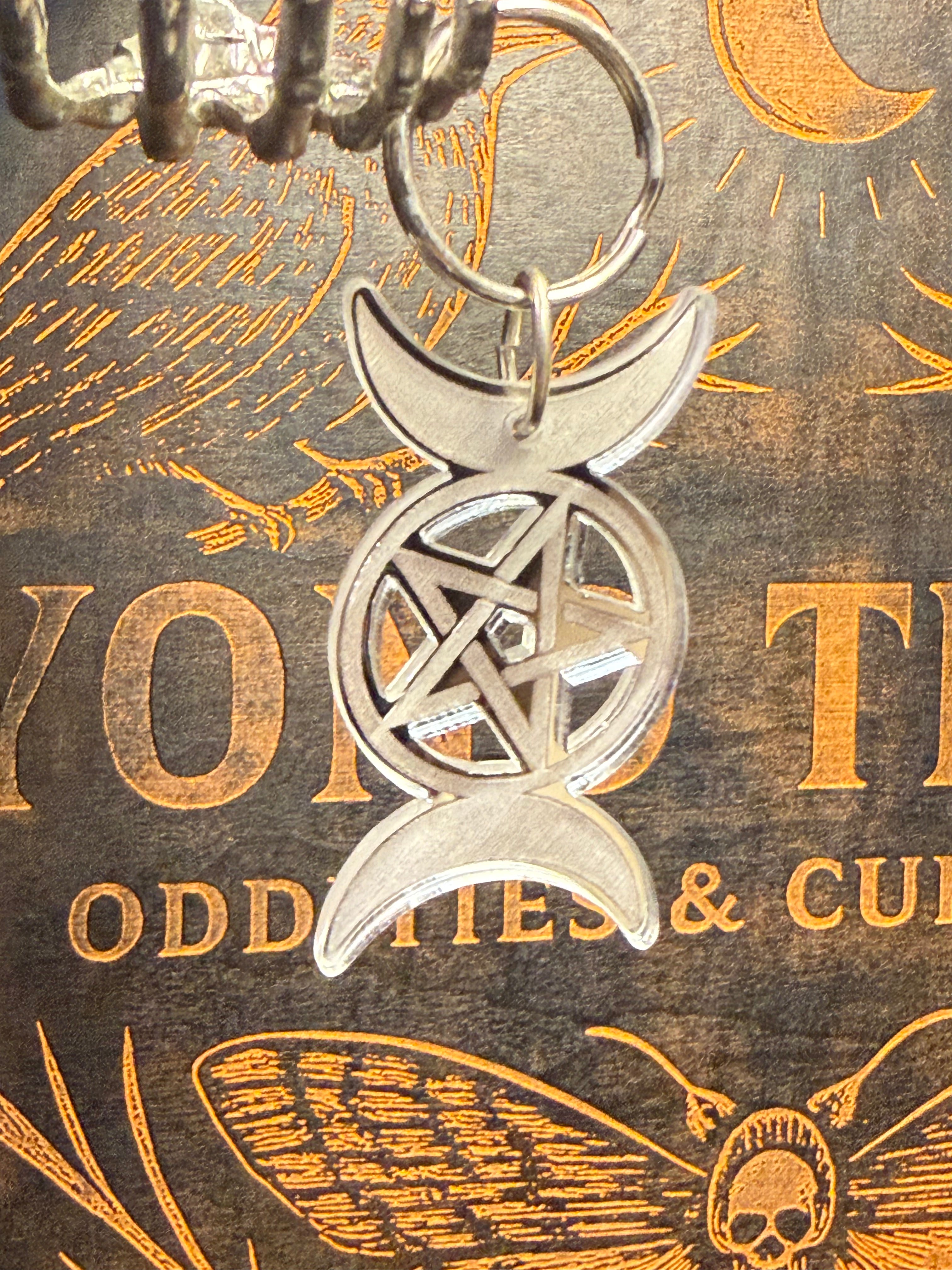 Triple moon keychain