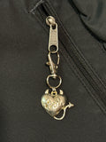Good & evil zipper pull