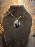 Black tourmaline pendant w/necklace
